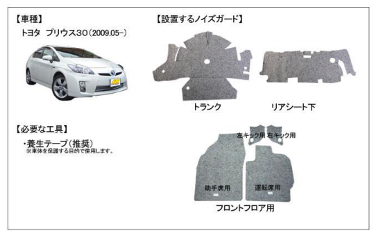 トヨタ 30プリウス ノイズガード 取り付け説明書 | A2Mショップブログ